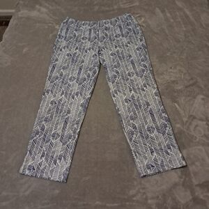 J. McLaughlin Womens Catalina Cloth Printed Pull On Stretchy Pants Coastal Sz. M